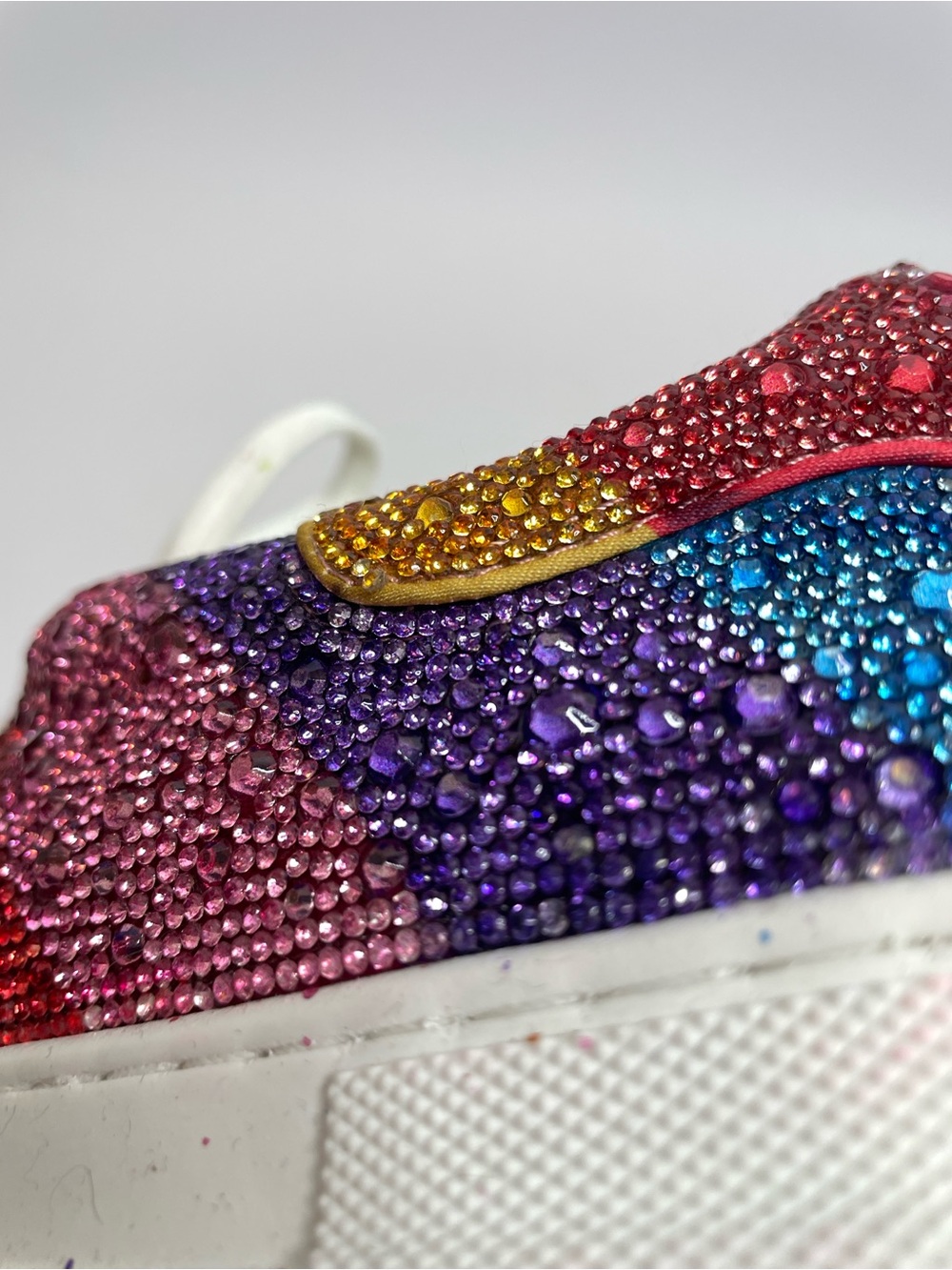 Betsey Johnson | Sidny Rhinestone Rainbow Pride Platform Sneakers Size 8.5 - Picture 15 of 15
